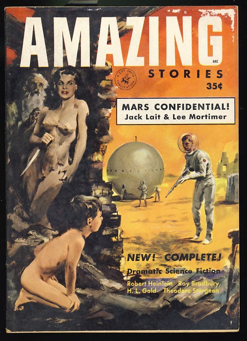 Item #26580 Project Nightmare in Amazing Stories April-May 1953. Robert A. Heinlein.