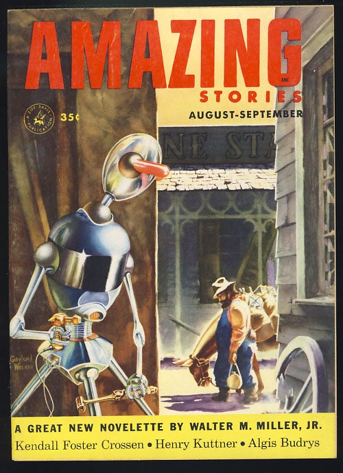 Item #26583 The Commuter in Amazing Stories August-September 1953. Philip K. Dick.