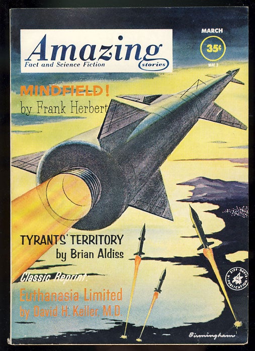 Item #26593 Amazing Stories March 1962. Cele Goldsmith, ed.