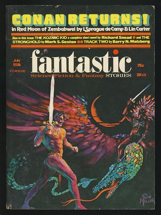 Item #26668 Red Moon of Zembabwei in Fantastic July 1974. L. Sprague de Camp, Lin Carter