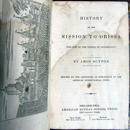Item #26698 History of the Mission to Orissa (The Site of the Temple of Juggernaut). Amos Sutton.