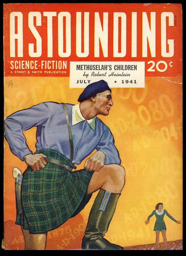 Item #27069 Methuselah's Children Part 1 in Astounding Science Fiction July 1941. Robert A. Heinlein.