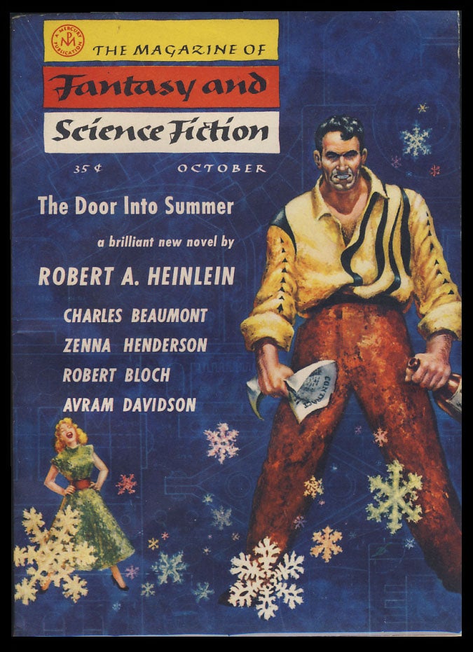 Item #27321 The Door into Summer Part One in The Magazine of Fantasy and Science Fiction October 1956. Robert A. Heinlein.