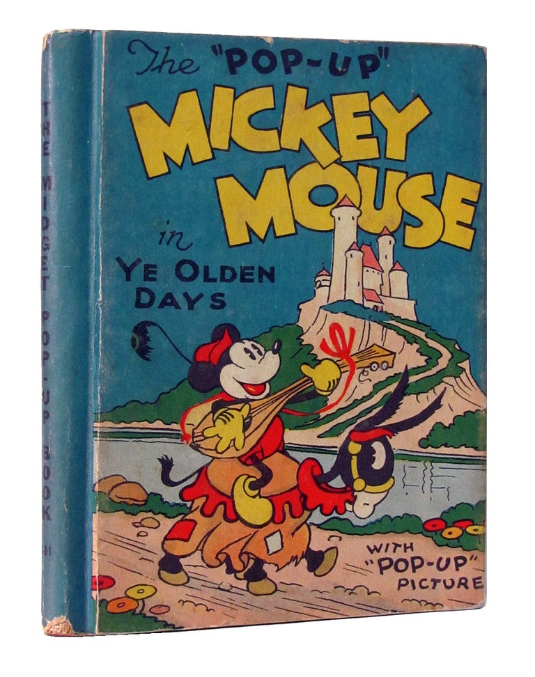 Item #27331 Mickey Mouse in "Ye Olden Days" with "Pop-Up Picture". (The Midget Pop-Up Book). Walt Disney, Floyd Gottfredson.