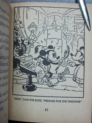 Mickey Mouse in "Ye Olden Days" with "Pop-Up Picture". (The Midget Pop-Up Book).