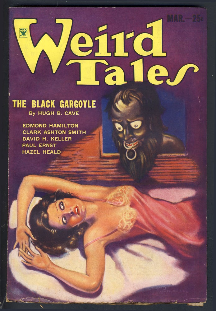 Item #27337 Winged Death in Weird Tales March 1934. H. P. Lovecraft, Hazel Heald.