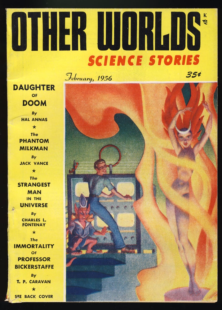 Item #27445 The Phantom Milkman in Other Worlds Science Stories February 1956. Jack Vance.