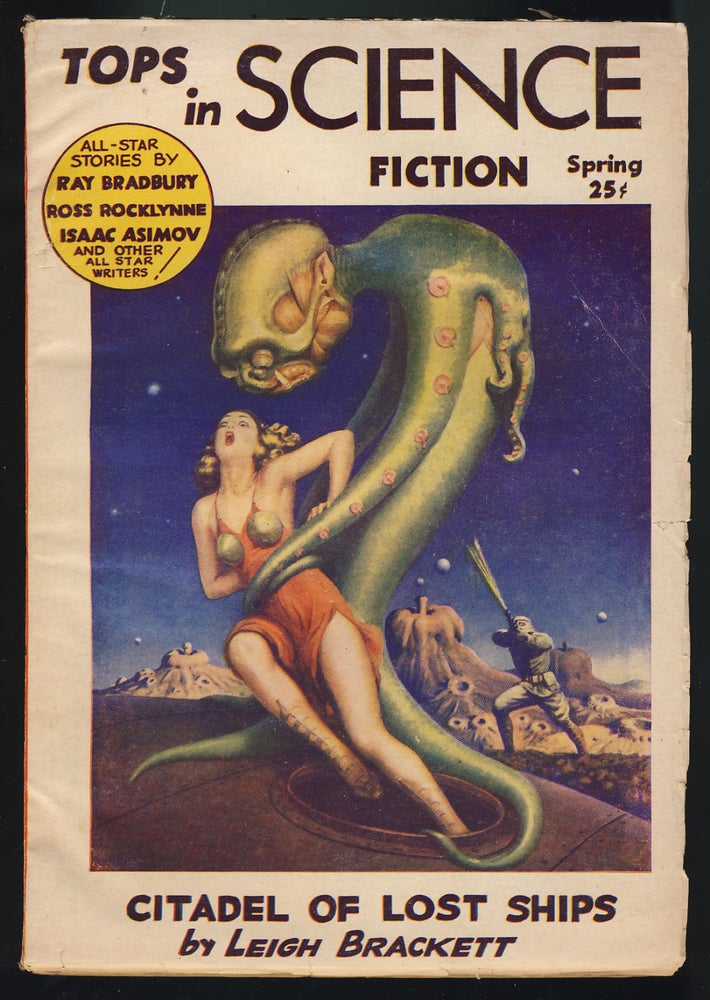 Item #27449 Black Friar of the Flame in Tops in Science Fiction Spring 1953. Isaac Asimov.