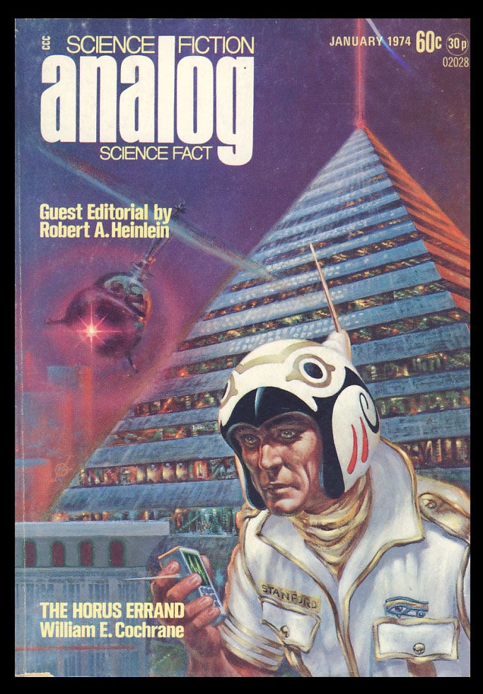 Item #27897 The Hole Man in Analog Science Fiction Science Fact January 1974. Larry Niven.