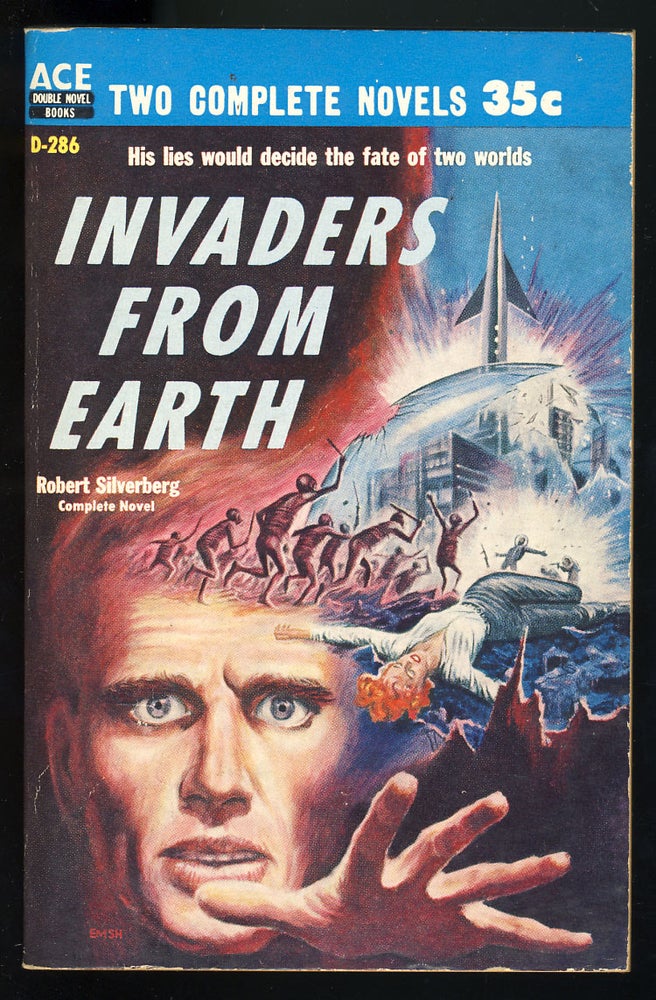 Item #28218 Invaders from Earth. / Across Time. Robert / Grinnell Silverberg, David, Donald Allen Wollheim.