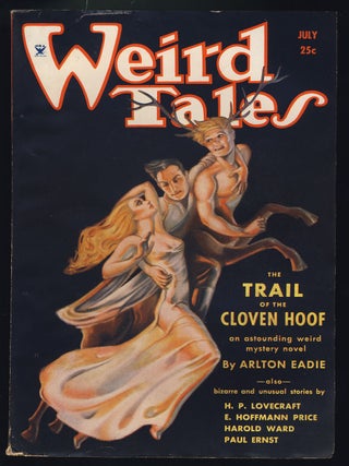 Item #28235 Through the Gates of the Silver Key in Weird Tales July 1934. H. P. Lovecraft, E....