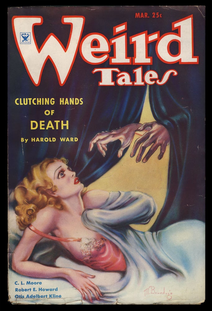 Item #28312 Jewels of Gwahlur in Weird Tales March 1935. Robert E. Howard.