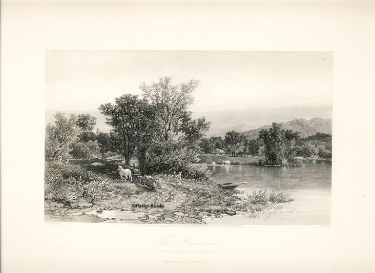 Item #28366 The Housatonic. Steel Engraving from a Painting by A. F. Bellows. A. F. Bellows, S. V. Hunt.