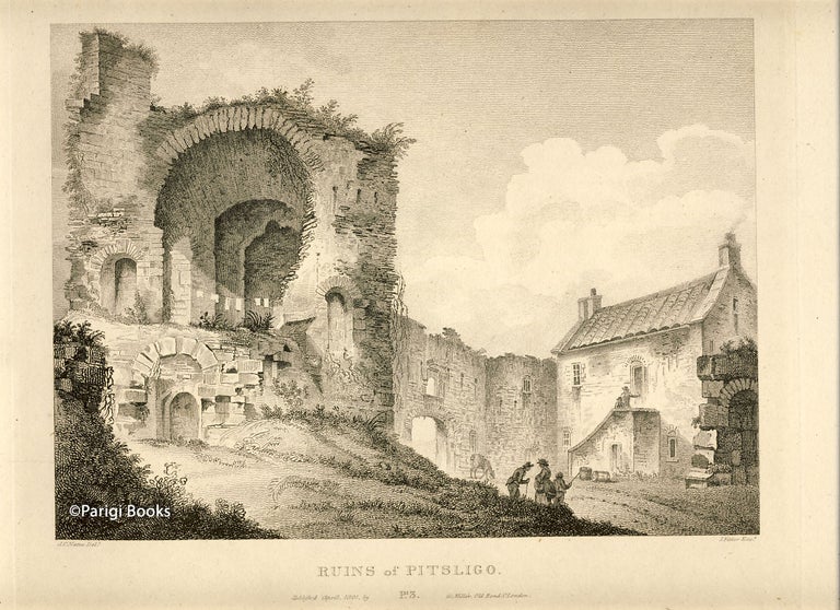 Item #28413 Ruins of Pitsligo. Etching from a Drawing by John Claude Nattes. James Fittler.