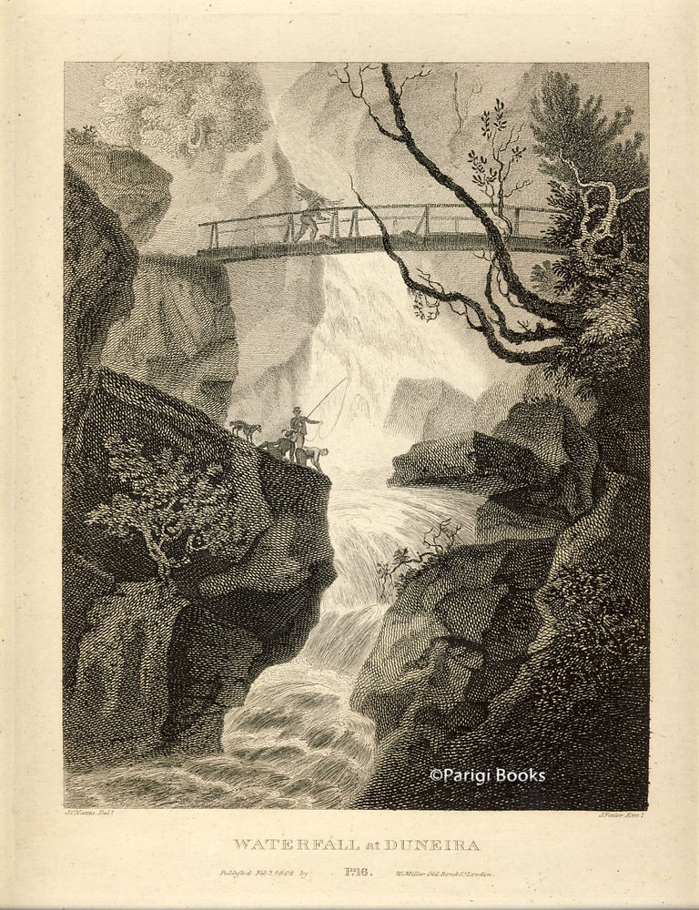 Waterfall at Duneira. Etching from a Drawing by John Claude Nattes ...