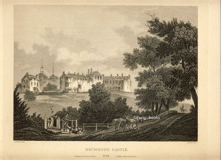 Item #28426 Drummond Castle. Etching from a Drawing by John Claude Nattes. James Fittler.