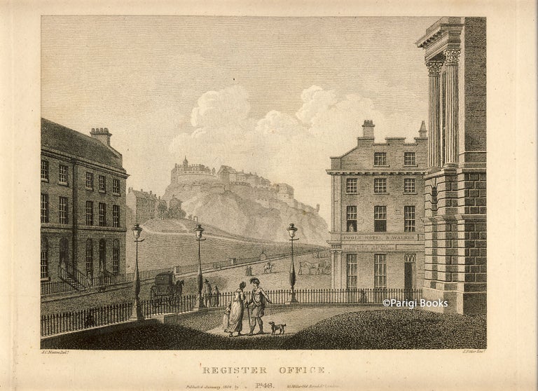 Item #28429 View from the Register Office (Edinburgh). Etching from a Drawing by John Claude Nattes. James Fittler.