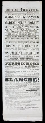 Item #28436 Broadside for the Boston Theatre, December 1856. Great Triumph of the Grand Spectacle...
