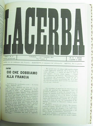 Lacerba. Firenze, 1913-1915. Introduzione a Lacerba.