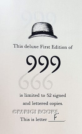 999: New Stories of Horror and Suspense. (Signed Lettered Edition in Traycase).