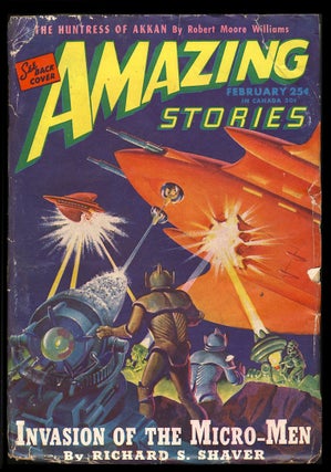 Item #28794 Final Victim in Amazing Stories February 1946. Ray Bradbury, Henry Hasse