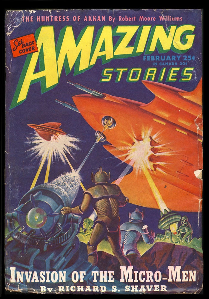 Item #28794 Final Victim in Amazing Stories February 1946. Ray Bradbury, Henry Hasse.