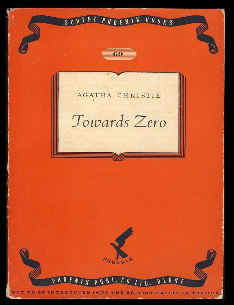 Towards Zero Agatha Christie First Edition