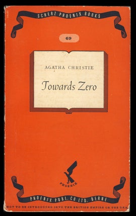 Item #28969 Towards Zero. Agatha Christie