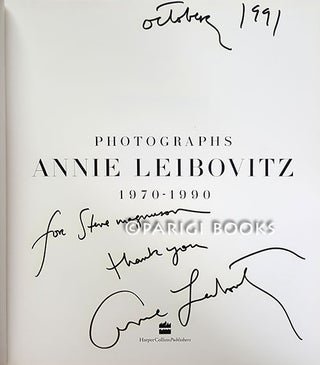 Photographs: Annie Leibovitz, 1970-1990. (Signed Presentation Copy).