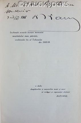 Ordinea obsteasca: indreptar profesional in stiinta politieneasca. (Signed and Inscribed Copy).