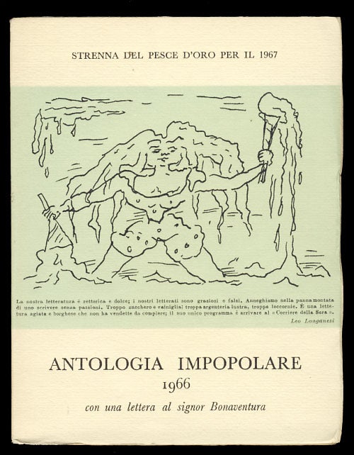 Item #29191 Antologia impopolare 1966. Con una lettera al signor Bonaventura. Vanni Scheiwiller, ed.