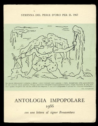 Item #29192 Antologia impopolare 1966. Con una lettera al signor Bonaventura. (Signed Copy)....