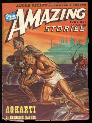 Item #29446 Luder Valley in Amazing Stories June 1946. Richard S. Shaver