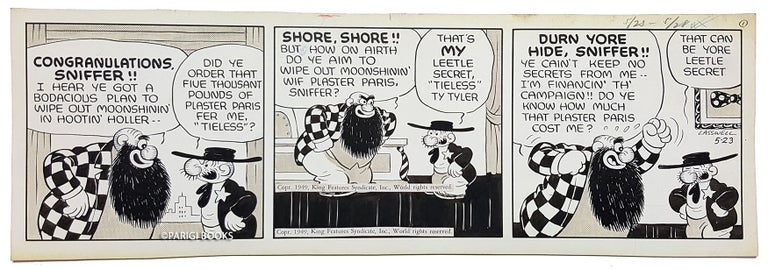 Item #29769 Fred Lasswell Barney Google and Snuffy Smith Daily Comic Strip Original Art Dated 5-23-49. Fred Lasswell.