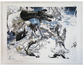 Simone Bianchi Wolverine #313 Double-Page Splash (pages 14 and 15) Original Comic Art. Simone Bianchi.