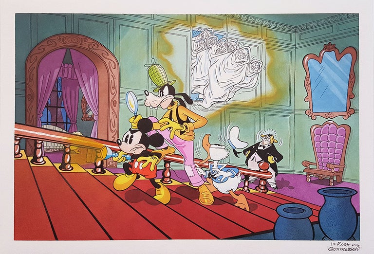 Item #29809 Angelo La Rosa Mickey Mouse in The Seven Ghosts Original Art Recreation. Angelo La Rosa.