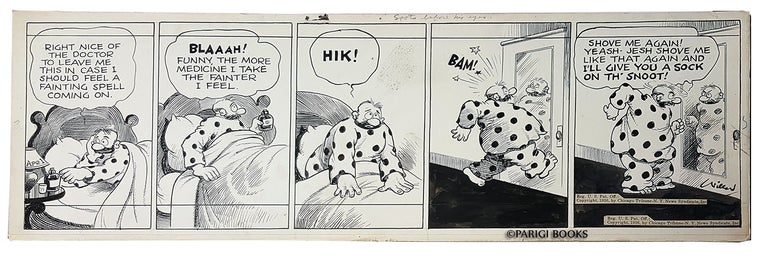 Item #29823 Frank H. Willard Moon Mullins Daily Comic Strip Original Art Dated 4-1-36. Frank H. Willard.