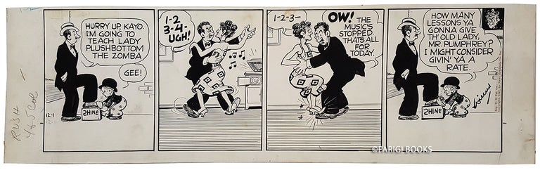 Item #29882 Frank H. Willard Moon Mullins Daily Comic Strip Original Art Dated 12-1-47. Frank H. Willard.
