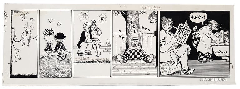 Item #29883 Frank H. Willard Moon Mullins Daily Comic Strip Original Art Dated 4-16-47. Frank H. Willard.