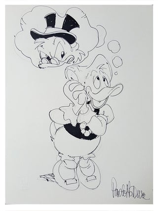 Item #29886 Paolo Mottura Uncle Scrooge and Brigitta McBride Original Art. Paolo Mottura