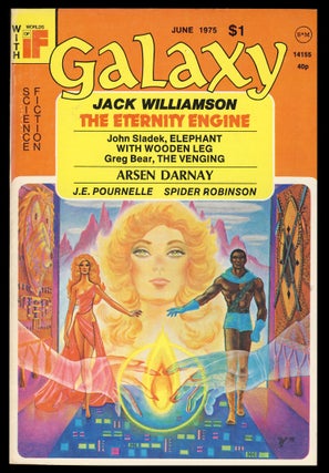 Item #29900 The Eternity Engine in Galaxy June 1975. (Signed Copy). Jack Williamson