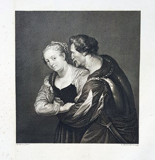 Item #30253 La contadina e il soldato. Etching from a Painting by Peter Paul Rubens. Cesare Ferreri