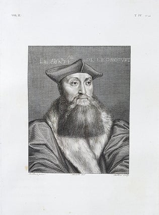 Item #30256 Il cardinale Roberto di Lenoncourt. Etching from a Painting by Hans Holbein. Giovanni...