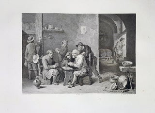 Item #30263 Taverna con giuocatori. Etching from a Painting by David Teniers. Paolo Toschi,...
