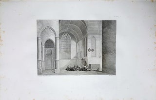 Item #30264 Interno di tempio Protestante. Etching from a Painting by Pieter Jansz. Saenredam....