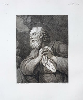 Item #30266 S. Pietro pentito. Etching from a Painting by Annibale Carracci. Francesco Rosaspina,...