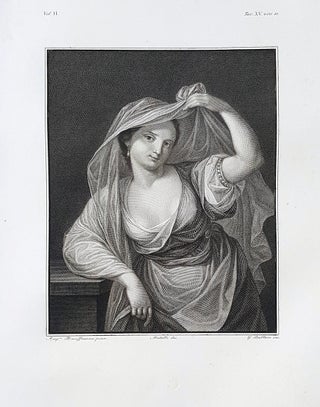 Item #30267 Ritratto ignoto. Etching from a Painting by Angelica Kauffmann. Giovanni Ballero,...