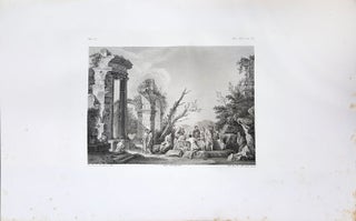 Item #30268 Paese con rovine. Etching from a Painting by Giovan Paolo Pannini. Tito Boselli,...