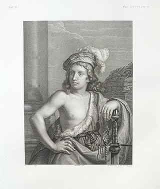 Item #30277 Davide vincitore di Golia. Etching from a Painting by Francesco Barbieri (Guercino)....