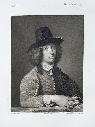 Item #30279 Ritratto ignoto. Etching from a Painting by John Le Duc. Carlo Raimondi, Lorenzo Metalli